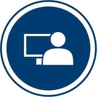 Person in front of computer icon resized
